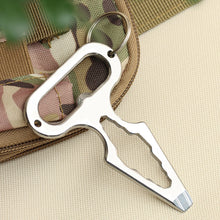 Load image into Gallery viewer, EDC Stainless Steel Multifunctional Inner Corner Wrench Self-Defense Spike Nail Screwdriver Key Ring Outdoor Camping Survival Supplies
