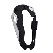 Load image into Gallery viewer, 5 In 1 Outdoor Multifunctional Quick-Hanging Mountaineering Buckle Jungle Stainless Steel Knife Keychain Screwdriver Bottle Opener Military Camping Supplies
