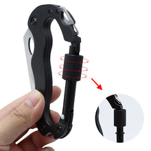 Load image into Gallery viewer, 5 In 1 Outdoor Multifunctional Quick-Hanging Mountaineering Buckle Jungle Stainless Steel Knife Keychain Screwdriver Bottle Opener Military Camping Supplies
