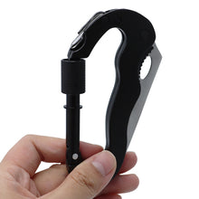 Load image into Gallery viewer, 5 In 1 Outdoor Multifunctional Quick-Hanging Mountaineering Buckle Jungle Stainless Steel Knife Keychain Screwdriver Bottle Opener Military Camping Supplies

