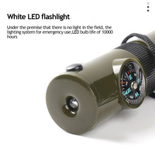 Load image into Gallery viewer, Outdoor 7 In 1 Multifunctional Emergency Survival Whistle With Compass Led Light Thermometer Magnifier Reflector Outdoor Hiking Accessories
