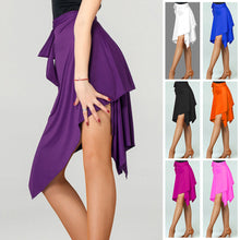 Load image into Gallery viewer, Latin Dance Skirt Irregular One Piece Style Lace-Up Short Skirt Rumba Samba Adult Triangle Apron Professional Dance Training Dress
