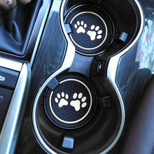 Load image into Gallery viewer, 2Pcs Car Water Cup Pad Non-slip Rubber Mat for Bottle Holder Coaster Auto Interior Anti-skid Cup Holders with Cat Footprint
