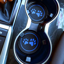 Load image into Gallery viewer, 2Pcs Car Water Cup Pad Non-slip Rubber Mat for Bottle Holder Coaster Auto Interior Anti-skid Cup Holders with Cat Footprint
