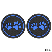 Load image into Gallery viewer, 2Pcs Car Water Cup Pad Non-slip Rubber Mat for Bottle Holder Coaster Auto Interior Anti-skid Cup Holders with Cat Footprint
