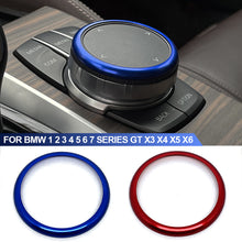 Load image into Gallery viewer, Car Ring Center Console IDrive Multimedia Controller Knob Aluminum Ring for BMW 1 2 3 4 5 6 7 Series GT X3 X4 X5 X6

