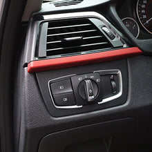 Load image into Gallery viewer, 2Pcs Car Headlight Switch Frame Trim Adjustment Sticker For BMW NEW 3 4 Series 316 320liGT
