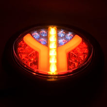 Load image into Gallery viewer, 24V Round LED Taillights Multifunction Truck Rear Lights For Trailers 4x4 Van Pickup Tail Lamp Dynamic Turn Signal Stop Light
