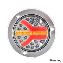 Load image into Gallery viewer, 24V Round LED Taillights Multifunction Truck Rear Lights For Trailers 4x4 Van Pickup Tail Lamp Dynamic Turn Signal Stop Light
