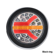 Load image into Gallery viewer, 24V Round LED Taillights Multifunction Truck Rear Lights For Trailers 4x4 Van Pickup Tail Lamp Dynamic Turn Signal Stop Light
