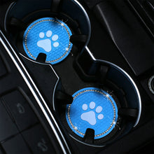 Load image into Gallery viewer, 1PC Car Cup Diamond Rhinestone Paw Bling Cup Holder Silicone Coasters Anti Slip Mats Water Pad Interior Accessories Decor
