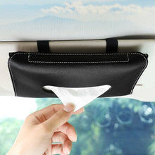 Load image into Gallery viewer, PU Car Interior Tissue Box Towel Sun Visor Tissue Box Holder Auto Storage Decoration Accessories
