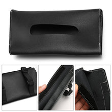 Load image into Gallery viewer, PU Car Interior Tissue Box Towel Sun Visor Tissue Box Holder Auto Storage Decoration Accessories
