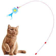 Load image into Gallery viewer, 20pcs Cat Teaser Wand with Replacement Pendant Pet Interactive Feather Toys Kitten Simulated Mouse Catching Toy Cats Daily Accessories
