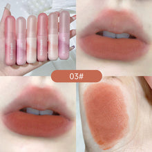Load image into Gallery viewer, Cute Waterproof Velvet Pink Brown Lip Glaze Matte Liquid Lipstick Nude Red Lip Mud Cheek Rouge Tint Women Cosmetics
