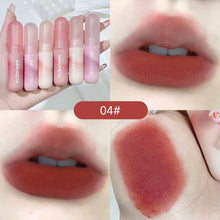 Load image into Gallery viewer, Cute Waterproof Velvet Pink Brown Lip Glaze Matte Liquid Lipstick Nude Red Lip Mud Cheek Rouge Tint Women Cosmetics
