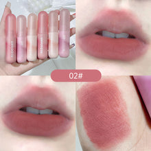 Load image into Gallery viewer, Cute Waterproof Velvet Pink Brown Lip Glaze Matte Liquid Lipstick Nude Red Lip Mud Cheek Rouge Tint Women Cosmetics
