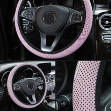 Load image into Gallery viewer, Universal 38cm Car Decor Steering Wheel Cover Interior Parts Protector Replacement Knitted fabric Car-styling Anti-Slip covers
