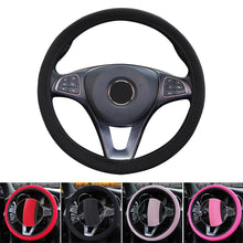 Load image into Gallery viewer, Universal 38cm Car Decor Steering Wheel Cover Interior Parts Protector Replacement Knitted fabric Car-styling Anti-Slip covers
