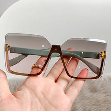Load image into Gallery viewer, Half Frame Metal Sunglasses European And American Style Fashion Anti UV Thin Glasses For Women
