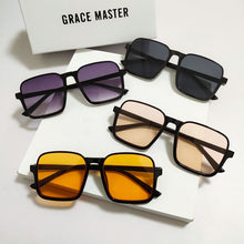 Load image into Gallery viewer, Oversized Sunglasses Womens Retro Square Half-Frame Square Sun Glasses Eyewear Luxury Brand Design UV400 Female Shades
