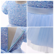 Load image into Gallery viewer, Wedding Birthday Dresses For Girls 3-8 Years Elegant Party Sequins Tutu Christening Gown Kids Children Formal Pageant Clothes

