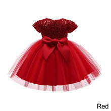 Load image into Gallery viewer, Wedding Birthday Dresses For Girls 3-8 Years Elegant Party Sequins Tutu Christening Gown Kids Children Formal Pageant Clothes
