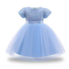 Load image into Gallery viewer, Wedding Birthday Dresses For Girls 3-8 Years Elegant Party Sequins Tutu Christening Gown Kids Children Formal Pageant Clothes

