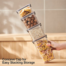Load image into Gallery viewer, 460-1800ml Stackable Kitchen Sealed Jar Plastic Food Storage Box Multigrain Tank Bottle Dried Fruit Tea Storage Containers
