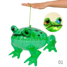 Load image into Gallery viewer, 2023 Popular Cute Inflatable Frog Balloon with Flashing Light and Bounce Elastic Rope PVC Children's Toy for Party Holiday Festival
