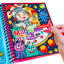 Load image into Gallery viewer, Reusable Magic Children's Water Painting Book Coloring Book with Drawing Pen Sensory Early Education Toys Baby Graffiti Picture Book Kindergarten

