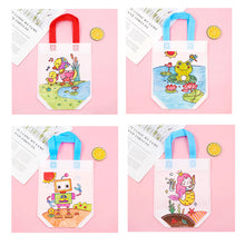 Load image into Gallery viewer, 5Pcs Children DIY Graffiti Bag Painting Non-Woven Bags for Kids Kindergarten DIY Arts Supplies Color Filling
