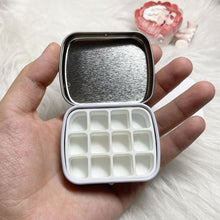 Load image into Gallery viewer, Empty 12-grid Mini Watercolor Box Portable Watercolor Palette Travel Painting Sketch Moisturizing Box Paint Box Art Supplies
