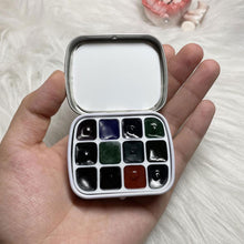 Load image into Gallery viewer, Empty 12-grid Mini Watercolor Box Portable Watercolor Palette Travel Painting Sketch Moisturizing Box Paint Box Art Supplies
