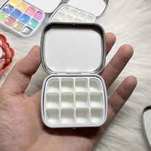 Load image into Gallery viewer, Empty 12-grid Mini Watercolor Box Portable Watercolor Palette Travel Painting Sketch Moisturizing Box Paint Box Art Supplies
