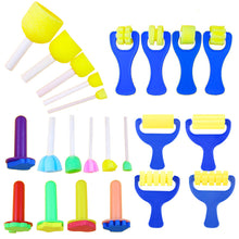 Load image into Gallery viewer, 3/4/5pcs Kids Drawing Toys Sponge Brush Kit DIY Painting Brush Sponge Flower Stamp Kids Eearly Education Art Start Learning Tools
