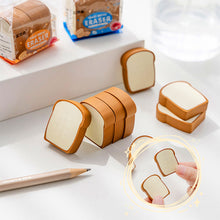 Load image into Gallery viewer, Cute Simulation Toast Bread Eraser Creative Student Writing Drawing Rubber Pencil Eraser Funny School Supplies Kawaii Stationery
