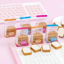 Load image into Gallery viewer, Cute Simulation Toast Bread Eraser Creative Student Writing Drawing Rubber Pencil Eraser Funny School Supplies Kawaii Stationery
