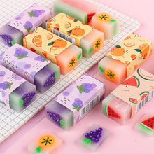 Load image into Gallery viewer, Kawaii Fruit Watermelon Common Lemon Eraser Rubber Eraser Primary Student Prizes Promotional Gift Stationery Erasers for Kids

