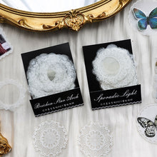 Load image into Gallery viewer, 30pcs Lace Stickers Cute Decor Collage Junk Journal DIY Scrapbooking Supplies Self Adhesive Creative Craft Stickers
