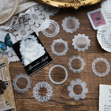 Load image into Gallery viewer, 30pcs Lace Stickers Cute Decor Collage Junk Journal DIY Scrapbooking Supplies Self Adhesive Creative Craft Stickers

