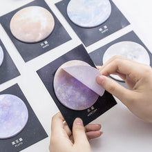 Load image into Gallery viewer, Starry Planet Series Round Shape Memo Pads Self-adhesive Sticky Notes Notebook Office Notes Stationery School Supplies
