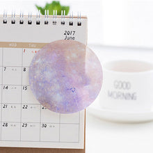 Load image into Gallery viewer, Starry Planet Series Round Shape Memo Pads Self-adhesive Sticky Notes Notebook Office Notes Stationery School Supplies
