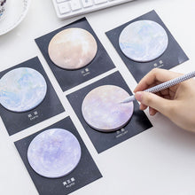 Load image into Gallery viewer, Starry Planet Series Round Shape Memo Pads Self-adhesive Sticky Notes Notebook Office Notes Stationery School Supplies
