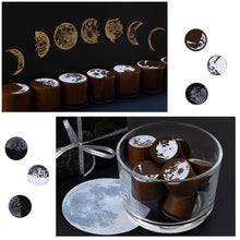 Load image into Gallery viewer, Vintage Moon Series Wood Stamp Phases of The Moon Round Wooden Rubber Stamps for DIY Craft Letters Diary and Scrapbooking
