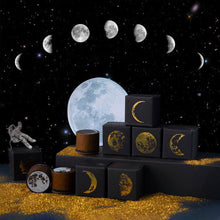 Load image into Gallery viewer, Vintage Moon Series Wood Stamp Phases of The Moon Round Wooden Rubber Stamps for DIY Craft Letters Diary and Scrapbooking
