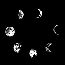 Load image into Gallery viewer, Vintage Moon Series Wood Stamp Phases of The Moon Round Wooden Rubber Stamps for DIY Craft Letters Diary and Scrapbooking
