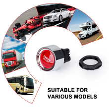 Load image into Gallery viewer, 50A Car Engine Start Push Button Keyless Switch Racing Small Start Button Lgnition Starter On Off Switches Stop DC 12V/24V
