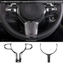 Load image into Gallery viewer, Carbon Fiber Car Interior Steering Wheel Cover Trim For BMW X1 X2 X3 2016-2021 F Chassis F06 F10 F11 F12 F15 F16 F20 F21 F22 F23 F30 F32 F34
