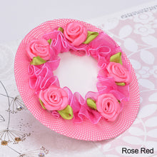 Load image into Gallery viewer, Girl Women Bun Cover Snood Hair Net Hair Nets Latin Ballet Dance Crochet Snoods Accessories With Flower
